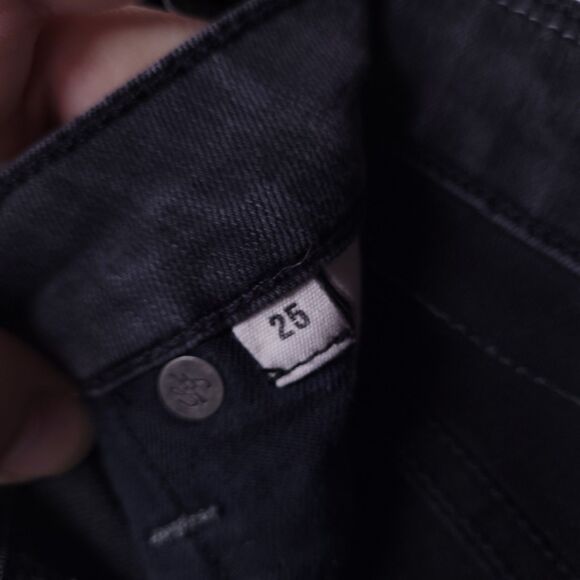 Lovers + Friends Jeans 25 Black Distressed Goth Rockstar - Picture 6 of 12